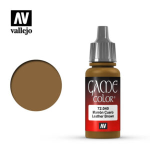 Vallejo 18ml Bottle Leather Brown Game Color - 72040