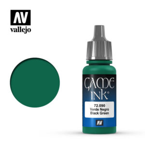 Vallejo 18ml Bottle Black Green Ink Game Color - 72090