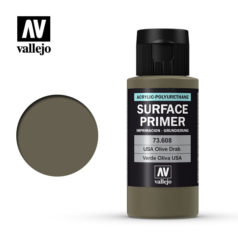 Vallejo 60ml Bottle UK Olive Drab Primer - 73608