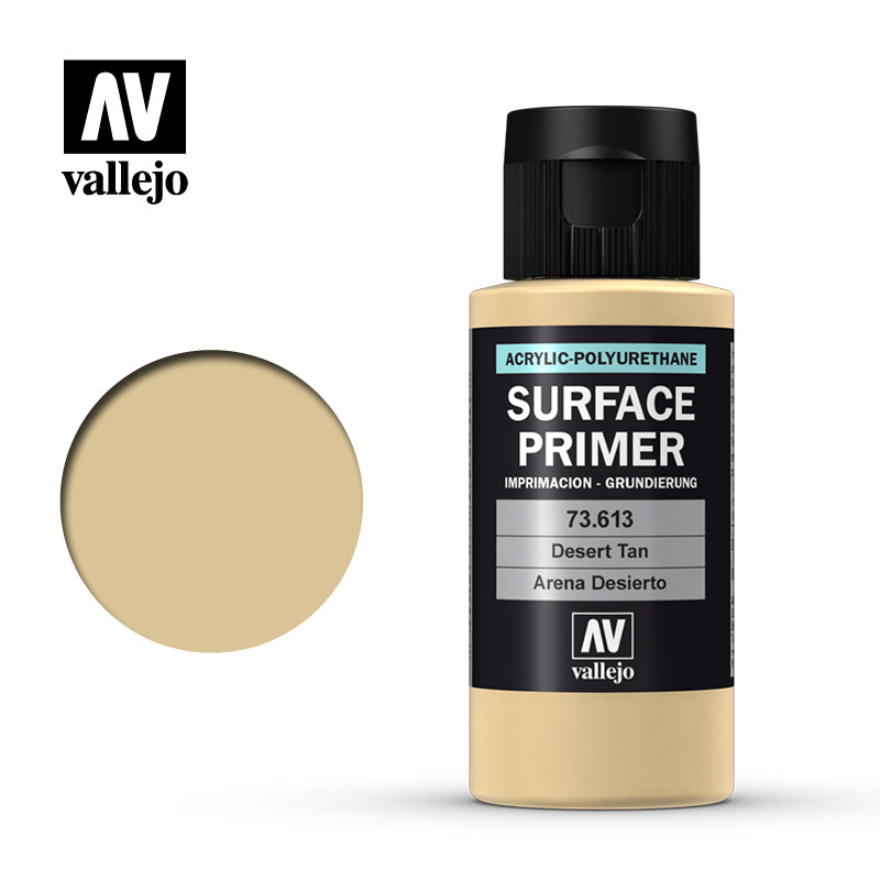 Vallejo 60ml Bottle Desert Tan Base Surface Primer - 73613