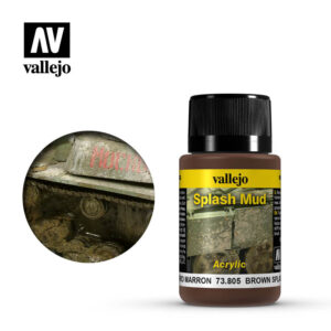 Vallejo 40ml Bottle Brown Splash Mud Weathering Effect - 73805