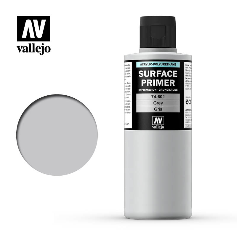 Vallejo 200ml Bottle Grey Surface Primer - 74601