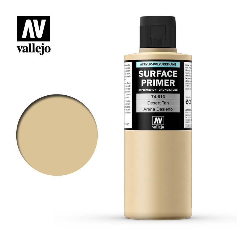 Vallejo 200ml Bottle Desert Tan Surface Primer - 74613