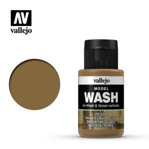 Vallejo 35ml Bottle Dark Khaki Green Model Wash - 76520