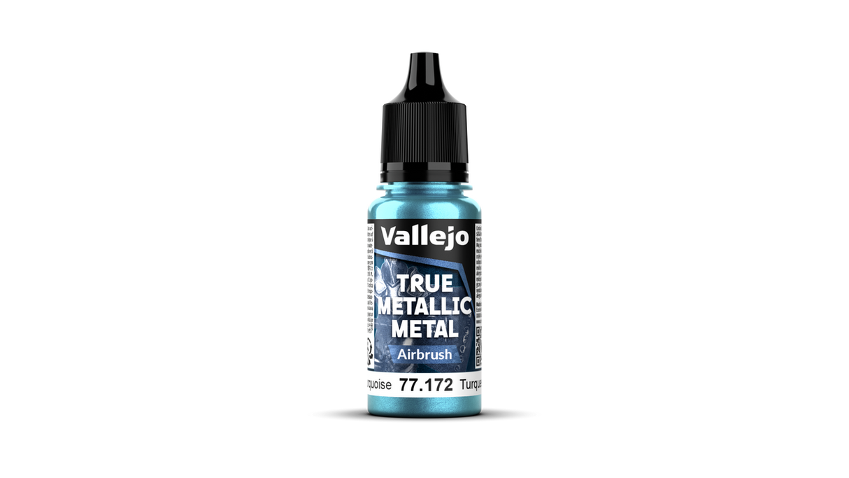 Vallejo 77.172 True Metallic Metal Acrylic Paint Bottles 18ml - Hydra Turquoise