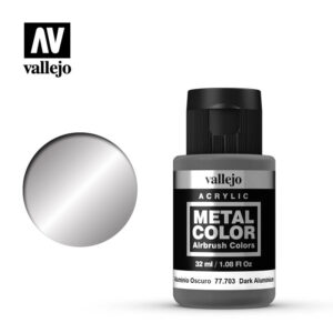 Vallejo 32ml Bottle Dark Aluminum Metal Color - 77703