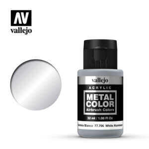 Vallejo 32ml Bottle White Aluminum Metal Color - 77706