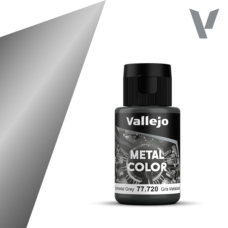 Vallejo 32ml Bottle Gun Metal Grey Metal Color - 77720