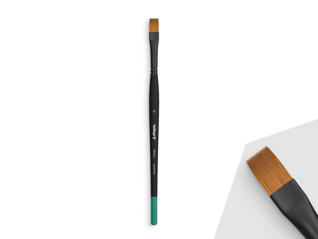 Vallejo B04008 Effects series Flat Synthetic brush #8