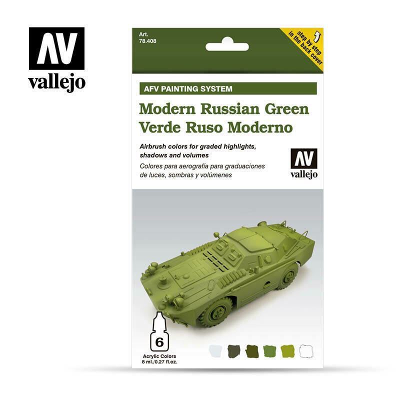 Vallejo MODERN RUSSIAN GREEN COLOR SET - 78408