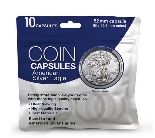 Whitman Coin American Silver eagle Coin Capsules - WHC4662