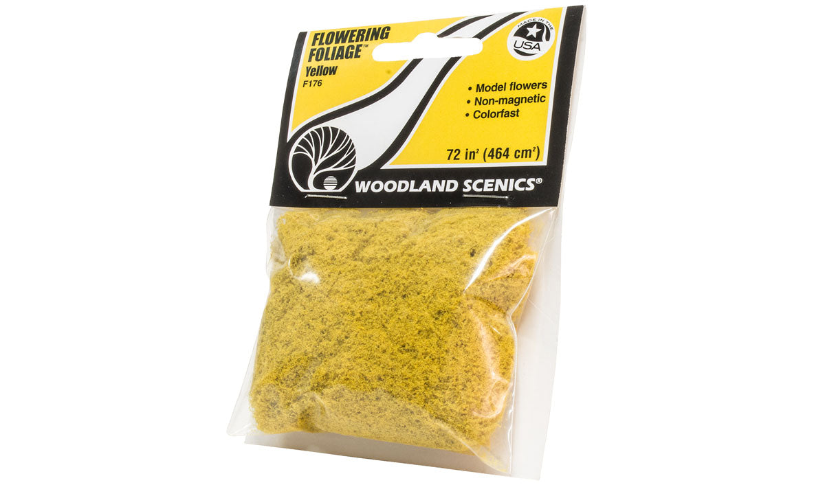 Woodland Scenics Flowering Foliage Bag, Yellow/100 sq. in. - WOOF176