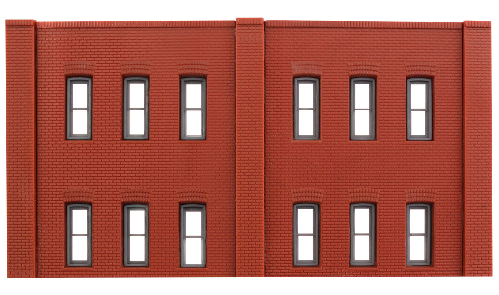 Design Preservation Models  N Scale DPM Modulars System(TM) (Plastic) -- Two-Story 12-Window pkg(3); 3-1/2" Wide x 1-15/16" High 8.7 x 4.8cm - WOO60122