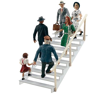 Woodland Scenics Scenic Accents(R) -- Taking the Stairs pkg(6) - WOOA1954