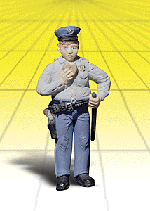 Woodland Scenics Scenic Accents(R) Figures -- Cop w/Doughnut - WOOA2532