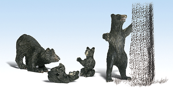 Woodland Scenics Scenic Accents(R) Figures -- Harry Bear & Family - WOOA2551