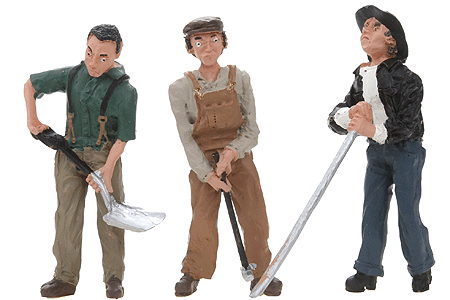 Woodland Scenics Scenic Accents(R) Figures -- Rail Workers pkg(3) - WOOA2562