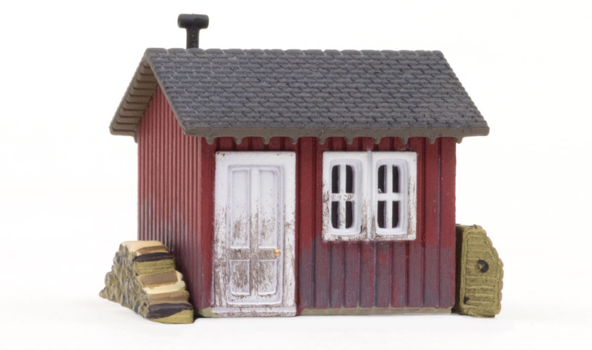 Woodland Scenics N Scale: Work Shed - Built-&-Ready(R) Landmark Structures(R) -- Assembled - 1 1/4 x 1 1/16 x 1" 3.17 x 2.69 x 2.54cm - WOOBR4947