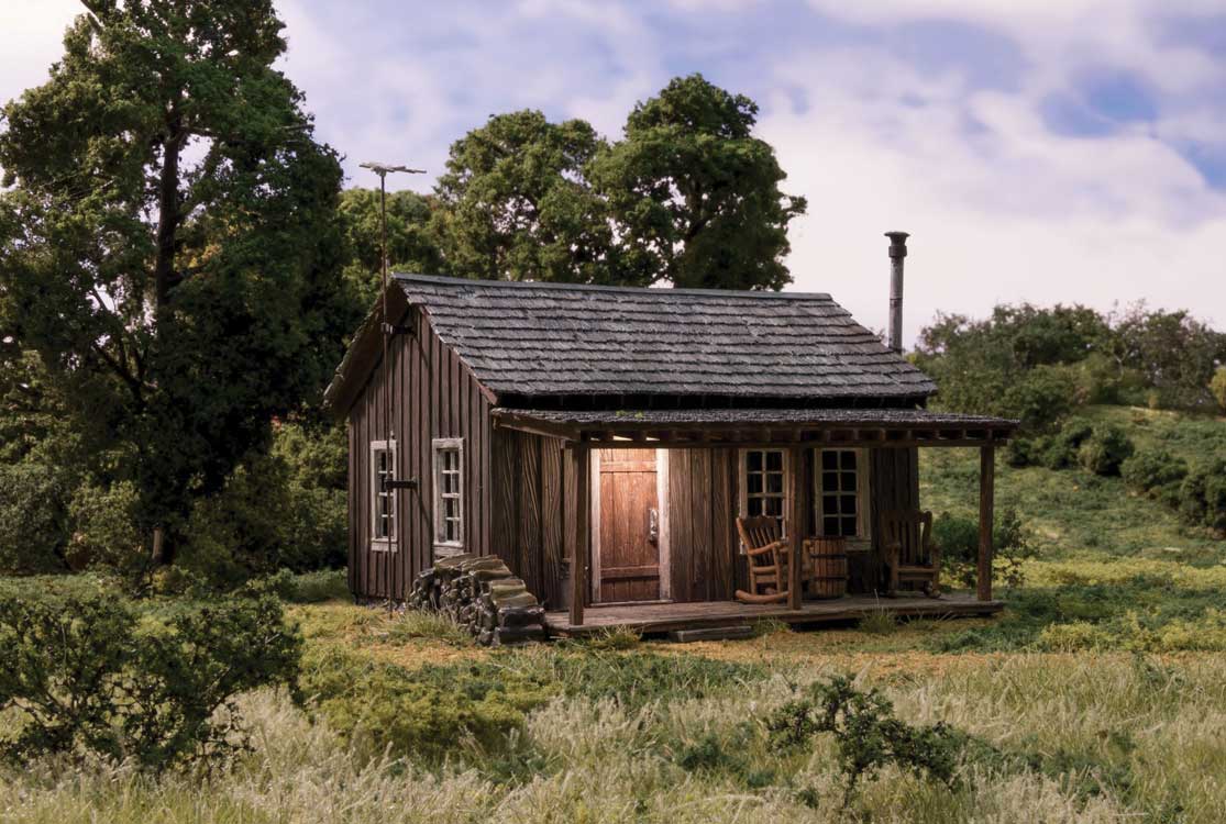Woodland Scenics N Rustic Cabin - Built-&-Ready(R) Landmark Structure(R) -- Assembled - WOOBR4955