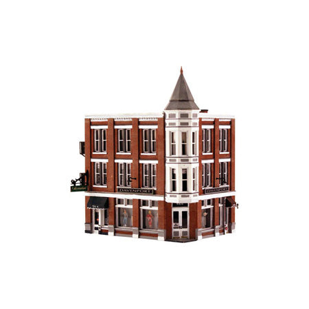 Woodland Scenics HO Scale: Davenport Department Store - Built-&-Ready Landmark Structures(R) -- Assembled - 5-1/8 x 3-7/8" 13 x 9.8cm - WOOBR5039