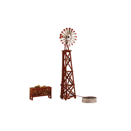 Woodland Scenics HO Scale: Windmill - Built & Ready Landmark Structures(R) -- Assembled - 3-5/8 x 1-3/4" 9.2 x 4.44 cm - WOOBR5043