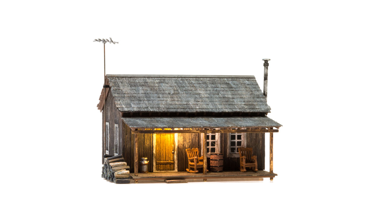 Woodland Scenics O Scale Built-&-Ready(R) Landmark Structure(R) - Assembled -- Rustic Cabin - WOOBR5869