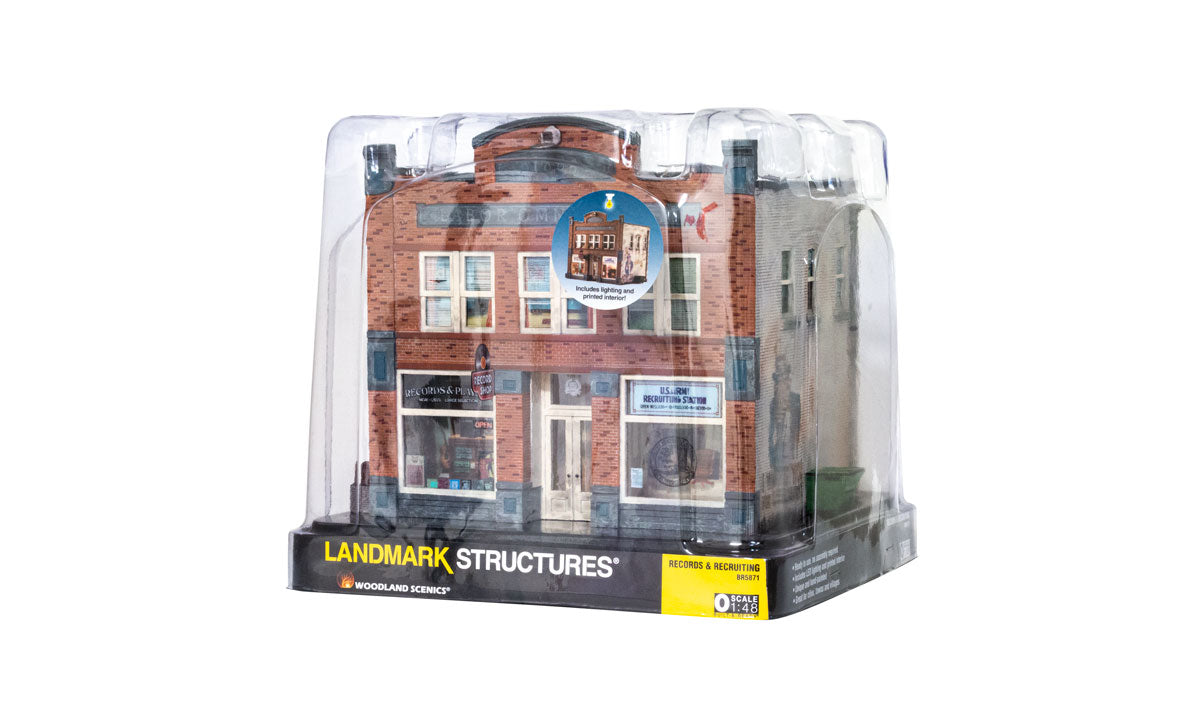 Woodland Scenics O Scale Built-&-Ready(R) Landmark Structures(R) - Assembled -- Records & Recruiting - WOOBR5871