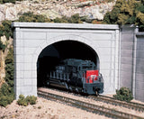 Woodland Scenics N Double Tunnel Portal, Concrete (2) - WOOC1156