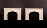 Woodland Scenics Double-Track Tunnel Portals pkg(2) Unpainted Hyrdrocal(R) Castings -- Cut Stone - WOOC1157
