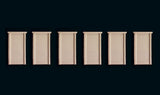 Woodland Scenics Retaining Walls pkg(6; Unpainted Hydrocal(R) Castings) -- Concrete - WOOC1158