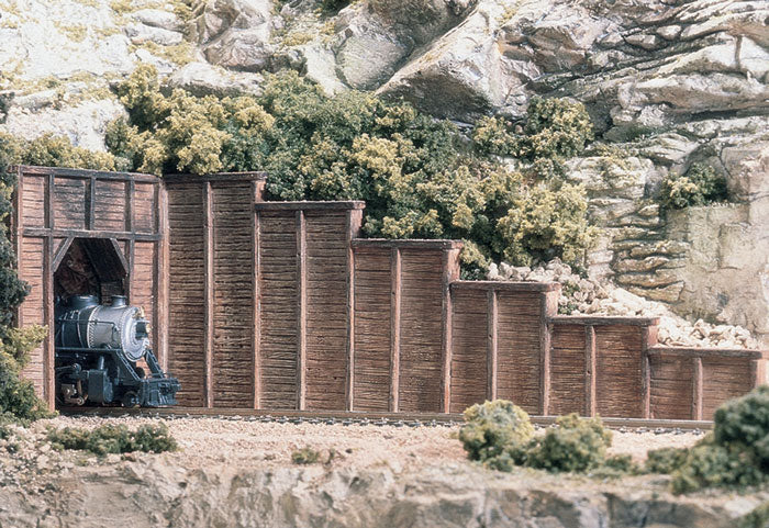 Woodland Scenics N Retaining Wall, Timber (6) - WOOC1160