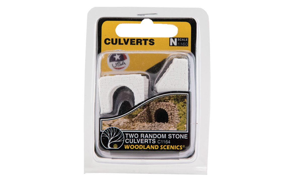 Woodland Scenics N Culvert, Random Stone (2) - WOOC1164