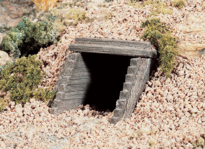 Woodland Scenics Culverts pkg(2) (Unpainted Hydrocal(R) Castings) -- Timber - WOOC1165