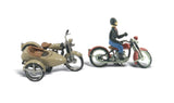 Woodland Scenics HO Motorcycles & Sidecar - WOOD228