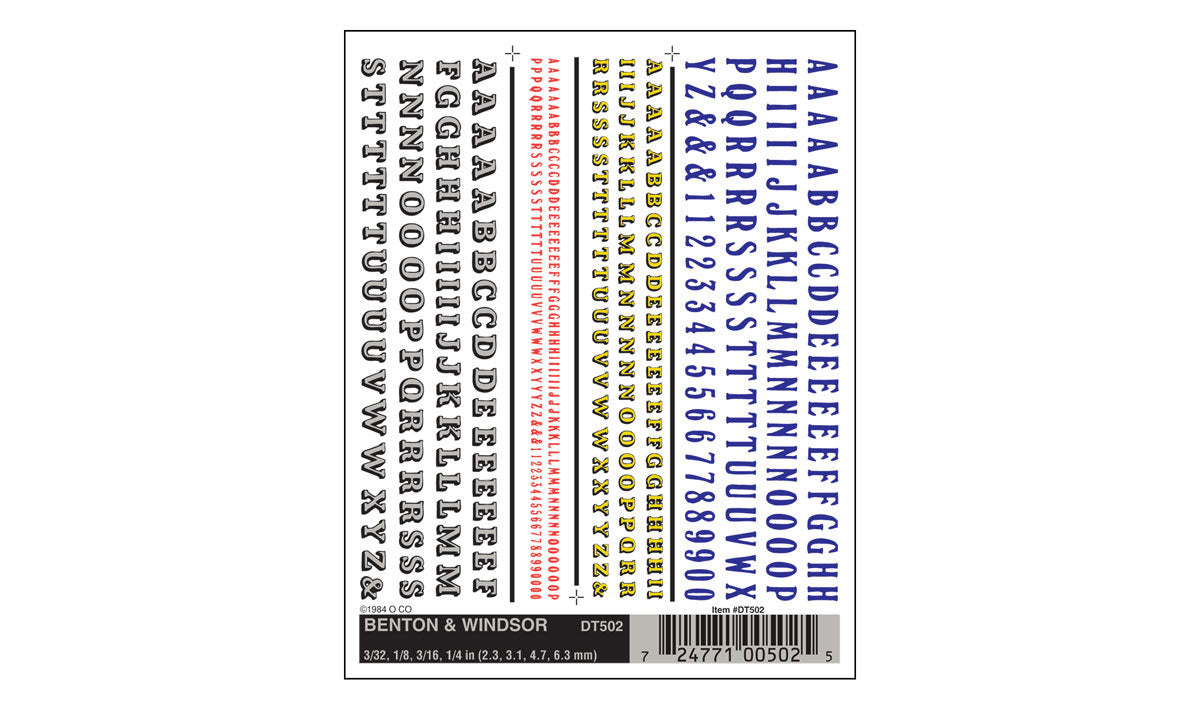 Woodland Scenics Beton & Windsor Letters - WOODT502