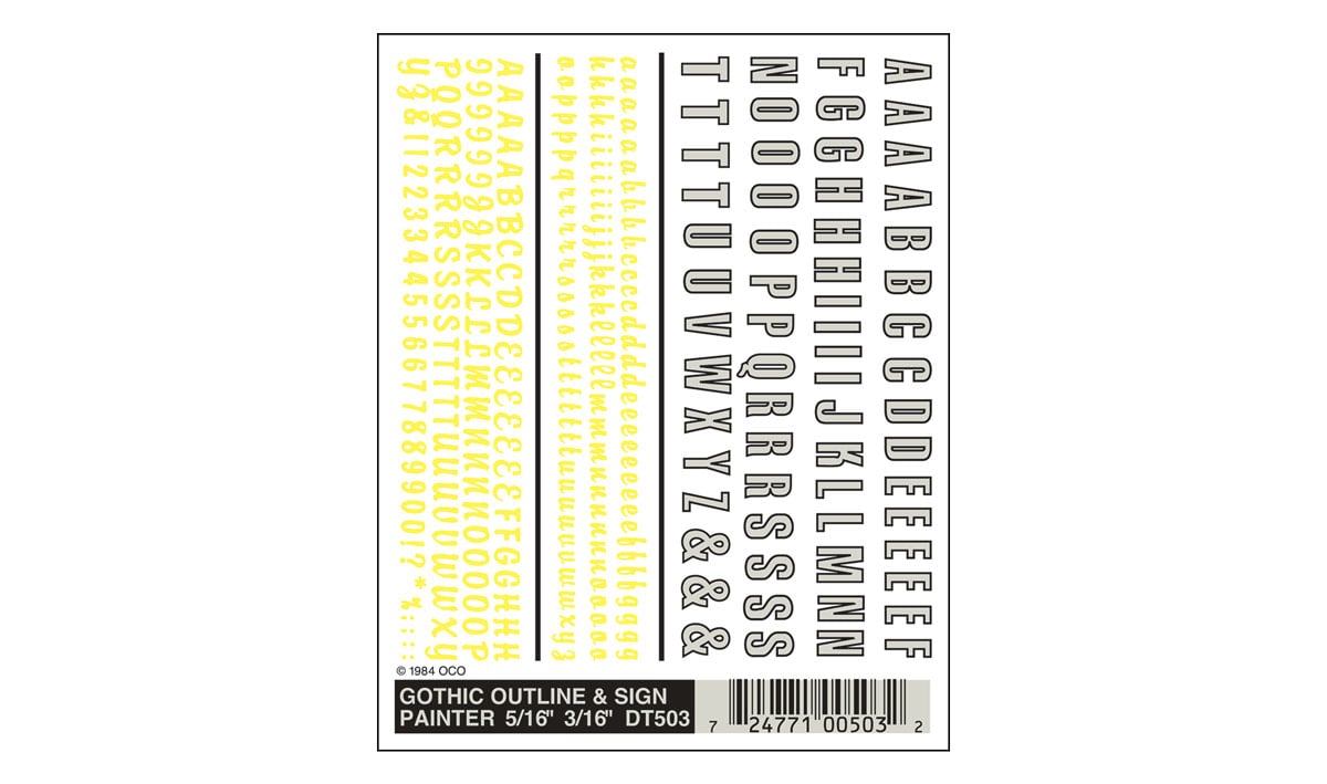 Woodland Scenics Gothic Outline & Sign Painter - WOODT503