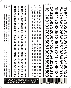 Woodland Scenics Railroad Gothic Numbers, Black - WOODT511