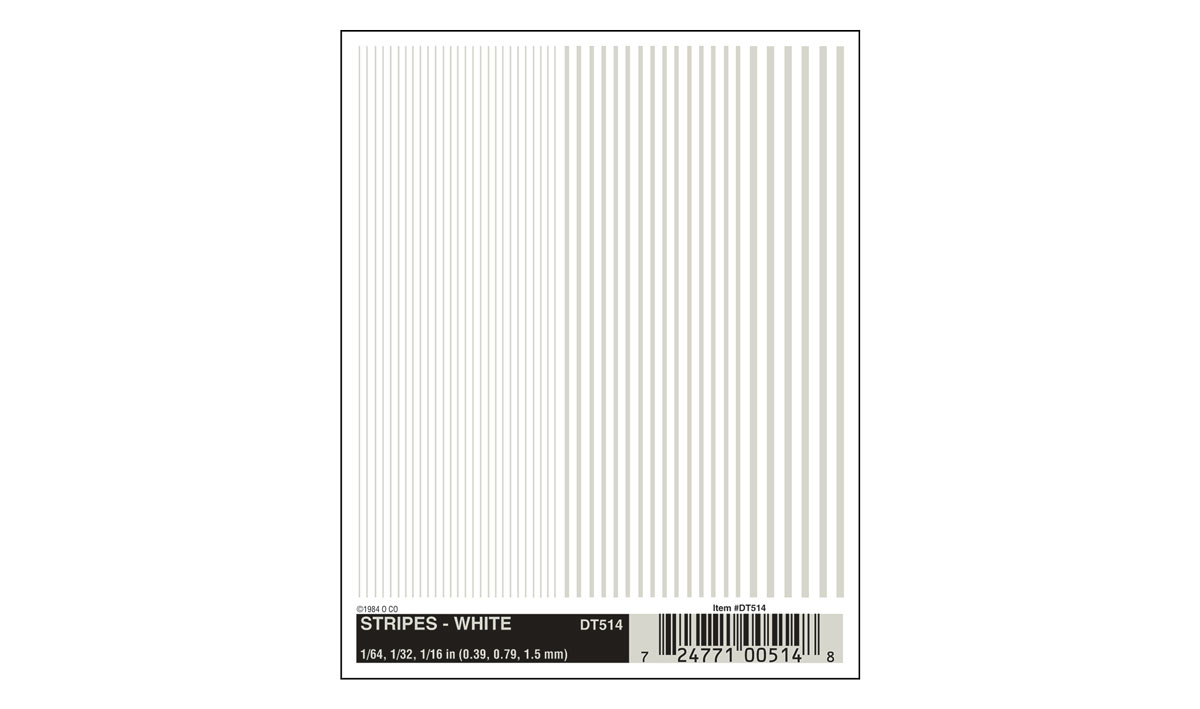 Woodland Scenics Stripes, White - WOODT514