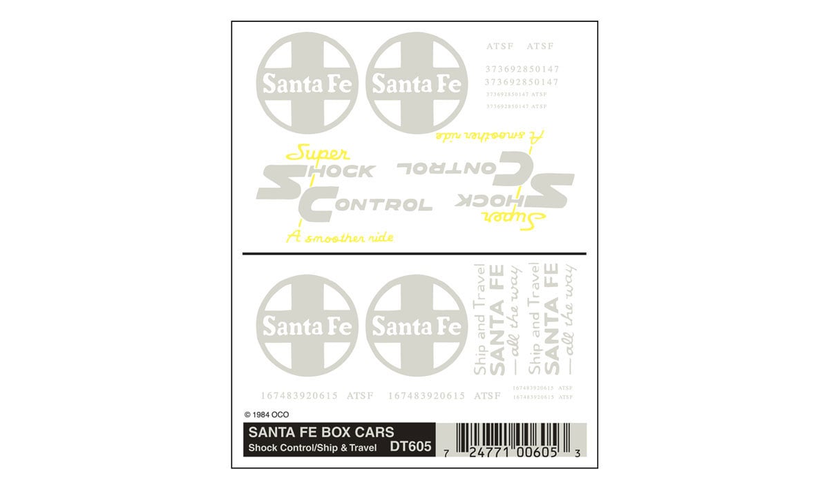 Woodland Scenics HO Boxcar Decal, SF - WOODT605