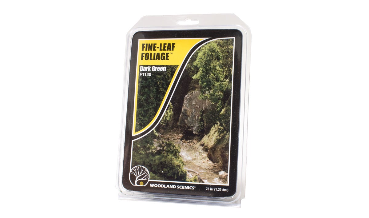 Woodland Scenics Fine Leaf Foliage, Dark Green/75 cu. in. - WOOF1130