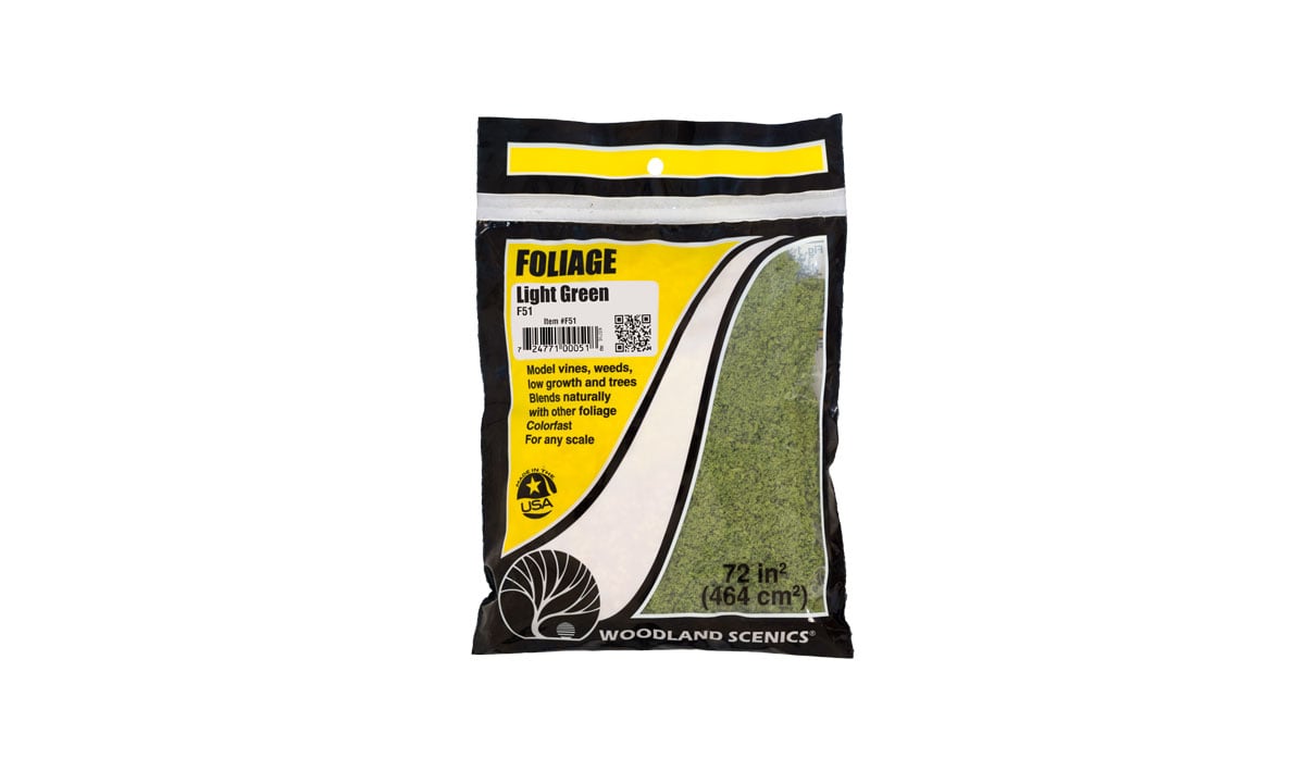 Woodland Scenics Foliage Bag, Light Green/90.7 sq. in. - WOOF51
