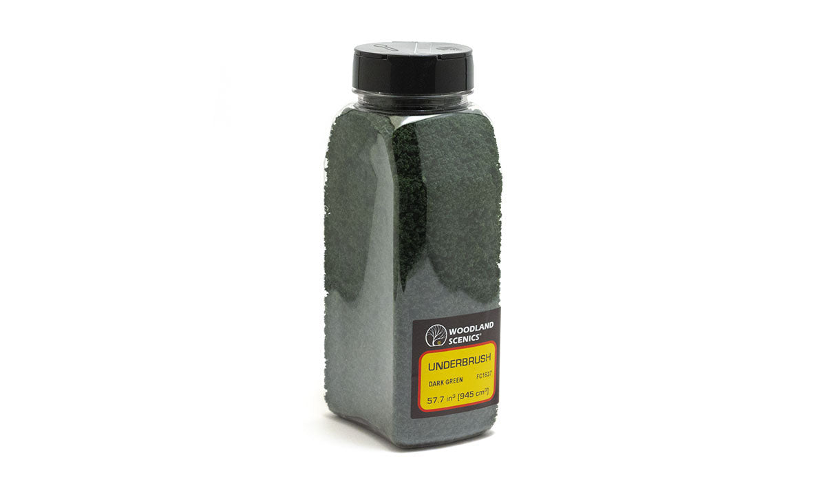 Woodland Scenics Underbrush Shaker, Dark Green/50 cu. in. - WOOFC1637
