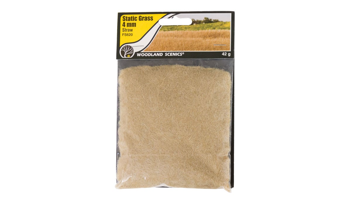 Woodland Scenics Static Grass, Straw Green 4mm - WOOFS620
