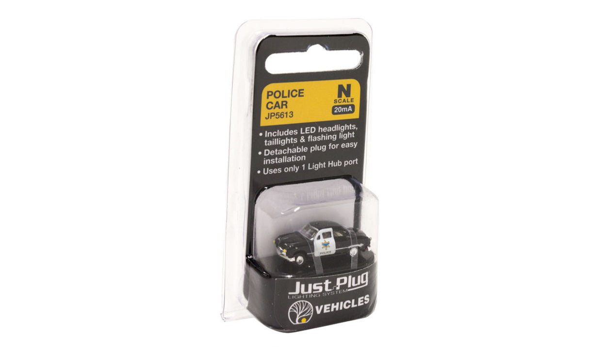 Woodland Scenics N Just Plug Police Car - WOOJP5613