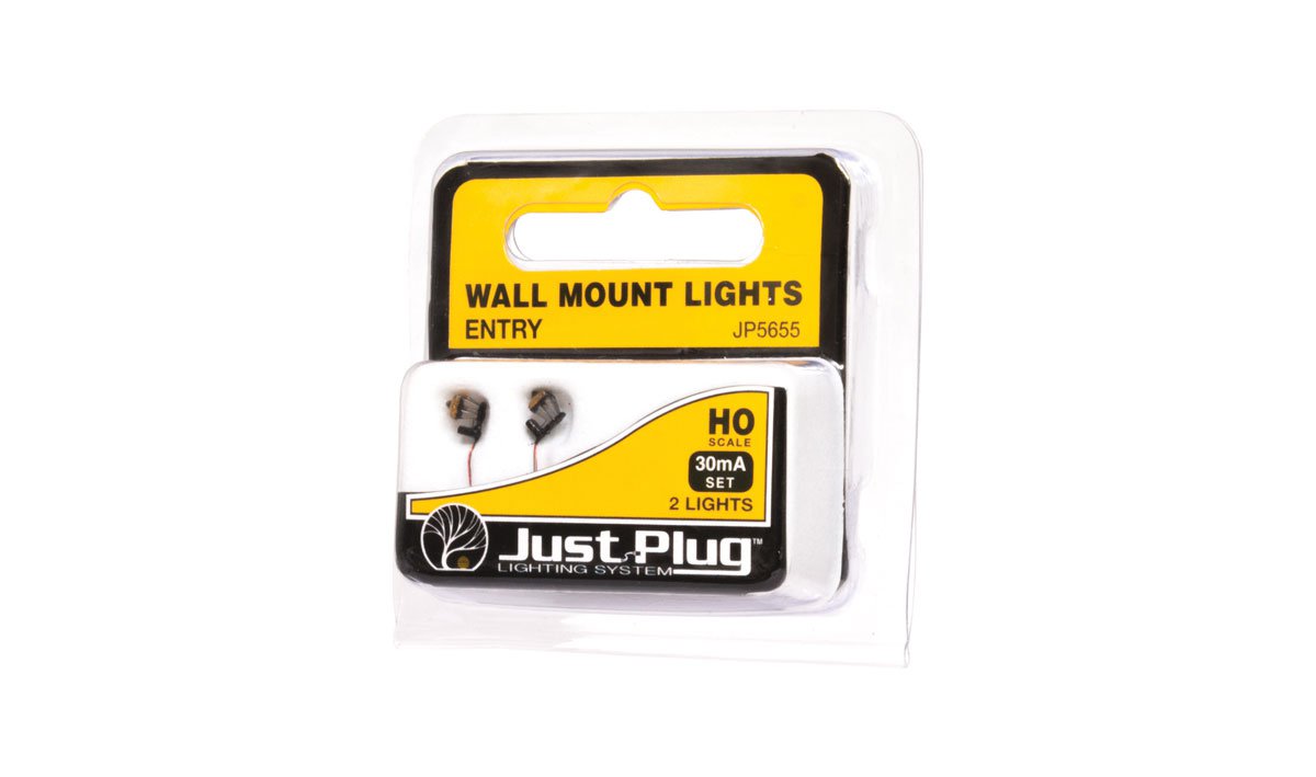 Woodland Scenics HO Wall Mount Lights, Entry (3) - WOOJP5655