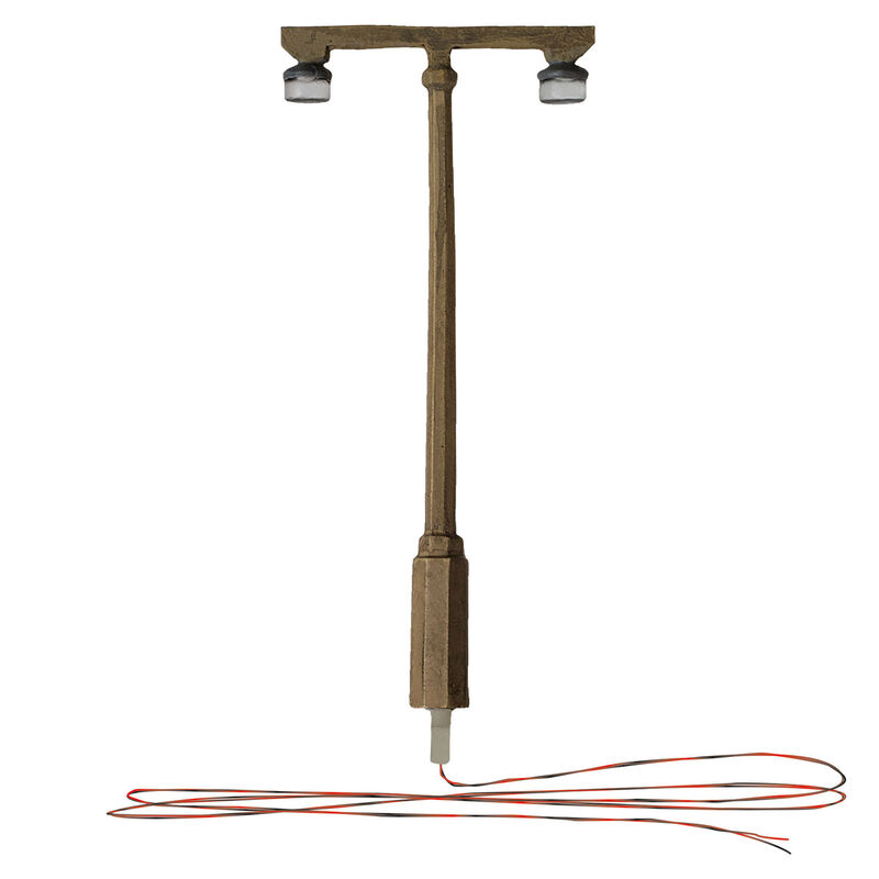 Woodland Scenics HO Street Lights, Twin. Lamp (3) - WOOJP5676
