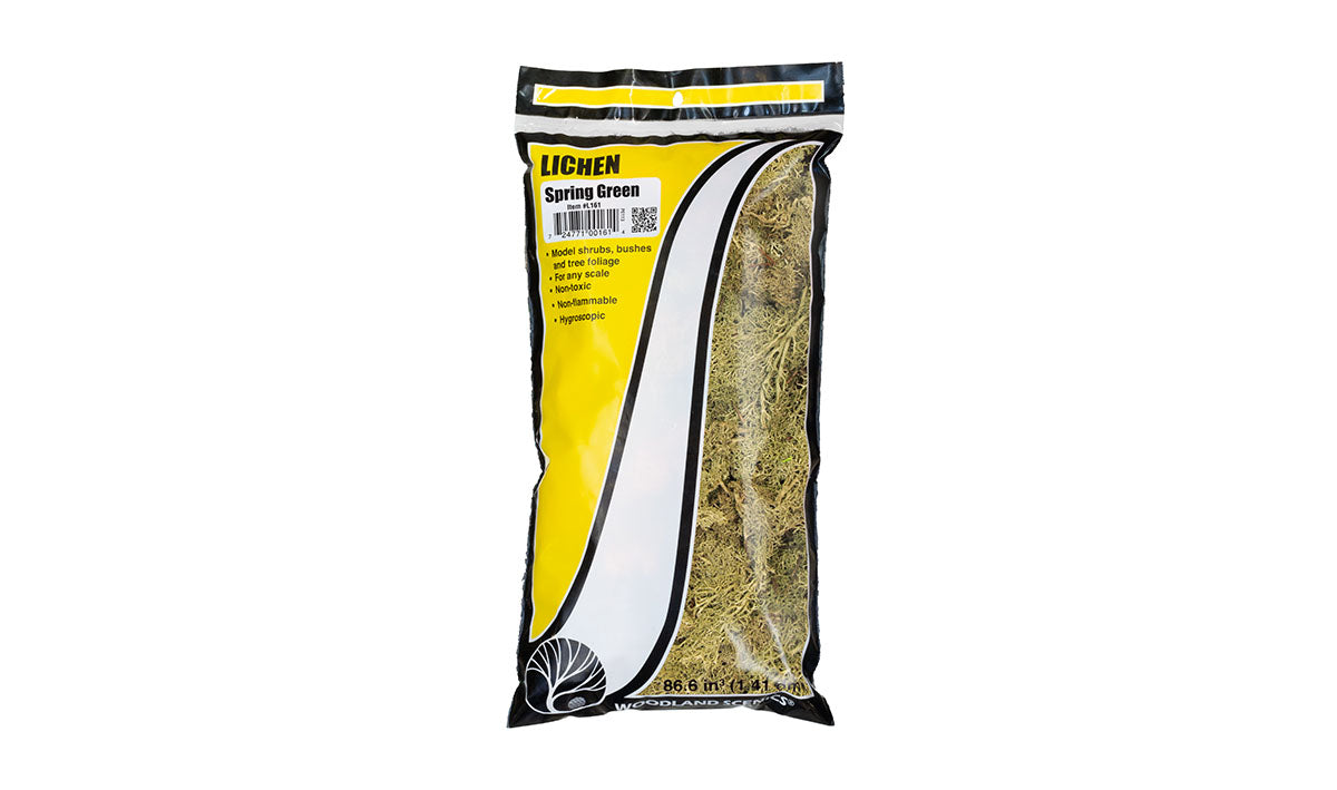 Woodland Scenics Lichen Bag, Spring Green/82 cu. in. - WOOL161