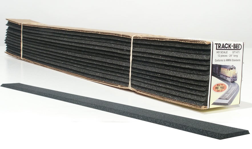 Woodland Scenics HO 2' Track-Bed Strips (12) - WOOST1471
