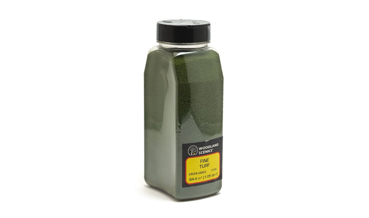 Woodland Scenics Fine Turf Shaker, Green Grass/50 cu. in. - WOOT1345