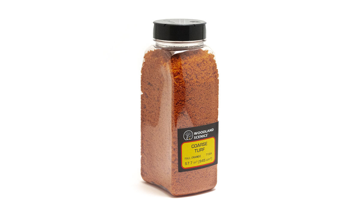 Woodland Scenics Coarse Turf Shaker, Fall Orange/50 cu. in. - WOOT1354